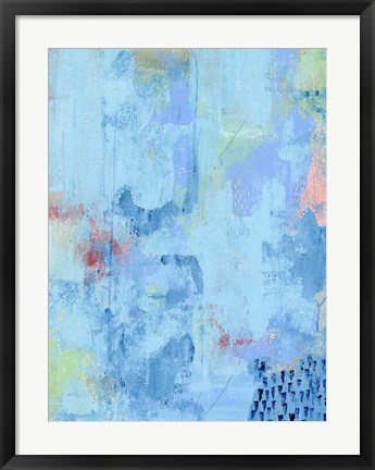 Framed Colored Bleu II Print