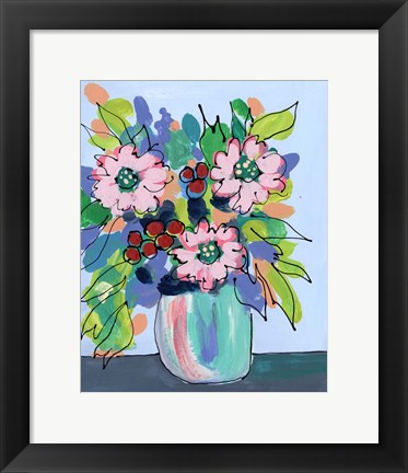 Framed Rowdy Floral I Print