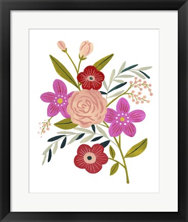 Framed Simple Flora II Print