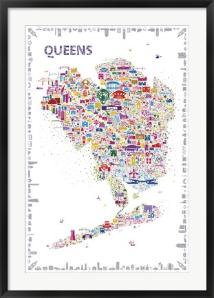 Framed New York Collection-Queens Print