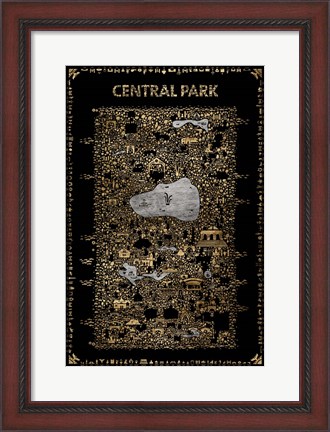 Framed Glam New York Collection-Central Park Print