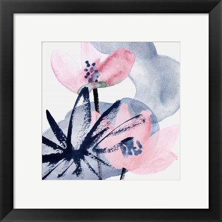 Framed Pink Water Lilies I Print