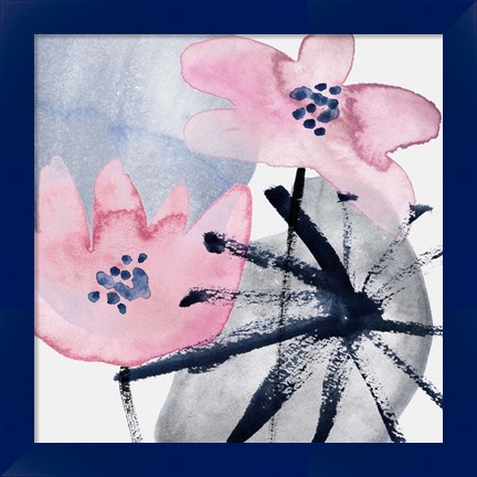 Framed Pink Water Lilies III Print