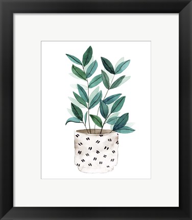 Framed Plant in a Pot I Print