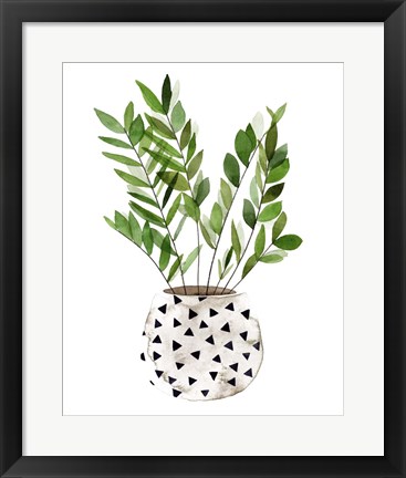 Framed Plant in a Pot III Print