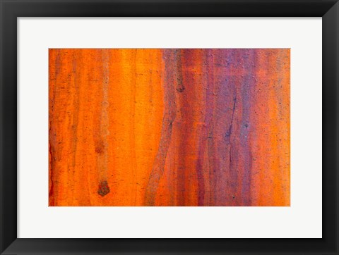 Framed Details Of Rust And Paint On Metal 5 Print