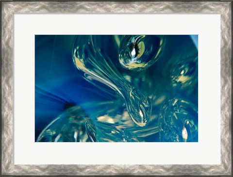 Framed Frozen Bubbles In Glass 4 Print
