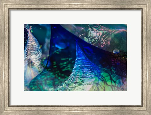 Framed Macro Of Colorful Glass 3 Print