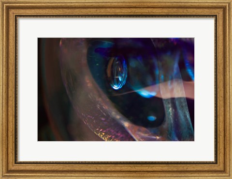 Framed Macro Of Colorful Glass 7 Print