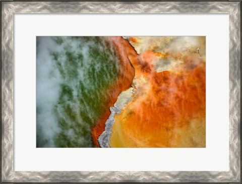 Framed Champagne Pool And Artists Palette, Waiotapu Thermal Reserve, North Island, New Zealand Print