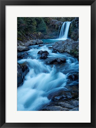 Framed Tawhai Falls, Whakapapanui Stream, Tongariro National Park, New Zealand Print