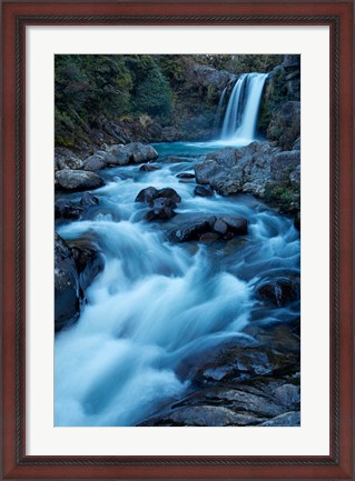 Framed Tawhai Falls, Whakapapanui Stream, Tongariro National Park, New Zealand Print