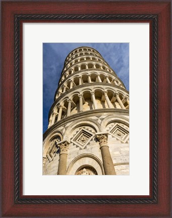 Framed Low-Angle View Of Leaning Tower Of Pisa, Tuscany, Italy Print