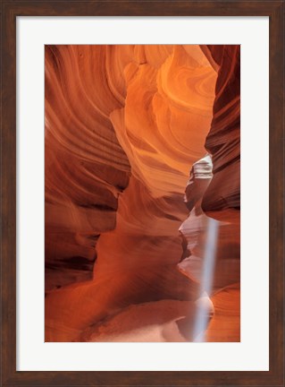 Framed Sunbeam In Upper Antelope Canyon Near Page, Arizona, USA Print