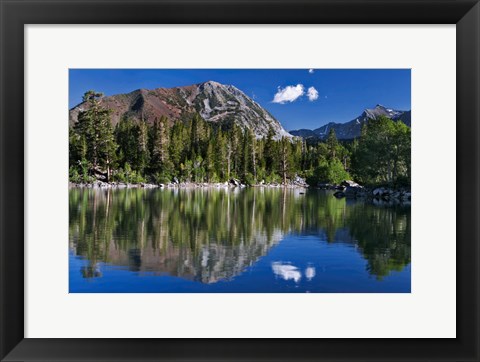 Framed California Reflections In Sherwin Lake Print