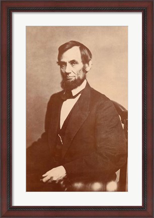 Framed Abraham Lincoln, 1861 Print