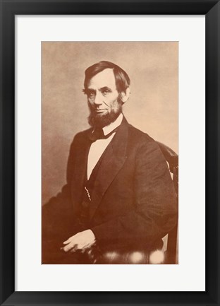 Framed Abraham Lincoln, 1861 Print