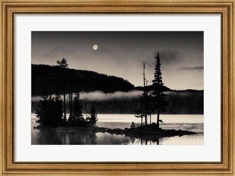 Framed Full Moon At Waldo Print