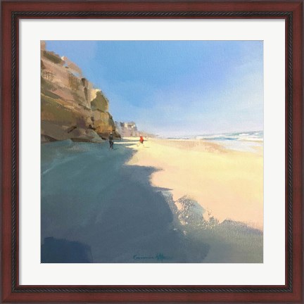 Framed Obidos Beach Print