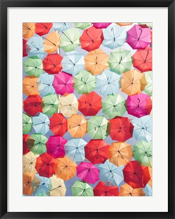 Framed Portugal Umbrella 2 Print