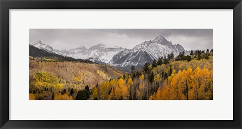 Framed Colorado, San Juan Mountains, Panoramic Of Storm Over Mountain And Forest Print