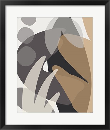 Framed Neutral Abstract I Print