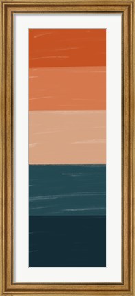 Framed Teal Orange Sunset I Print