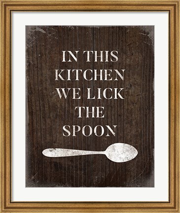 Framed Lick the Spoon Print