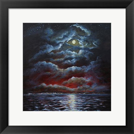 Framed Moody Moon Light II Print