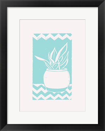 Framed Mint Snake Plant Print