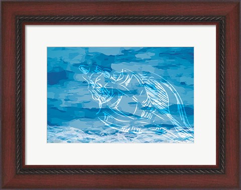 Framed Blue Coastal Print