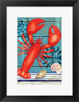 Framed New England Lobster Print