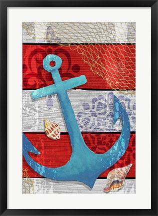Framed New England Anchor Print