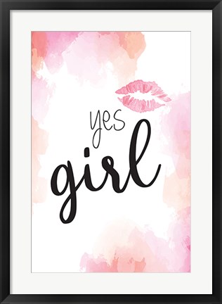 Framed Yes Girl Print