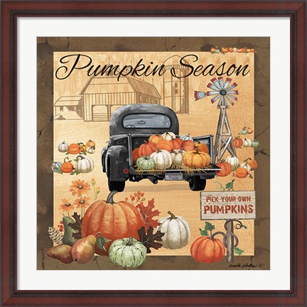 Framed Pumpkin Season II Print