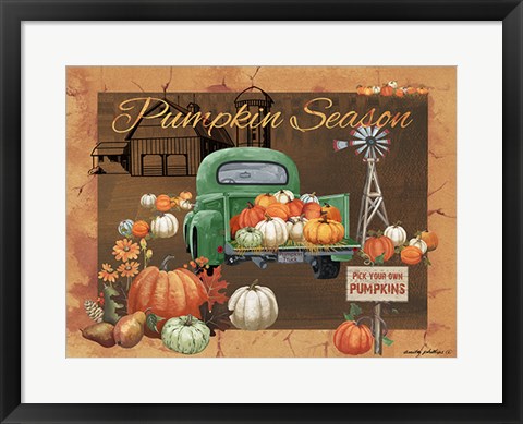 Framed Pumpkin Season IV Print