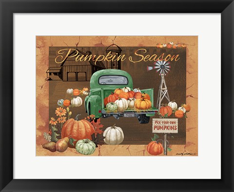Framed Pumpkin Season IV Print