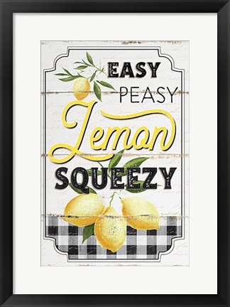 Framed Easy Peasy Print