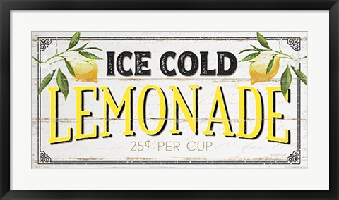 Framed Ice Cold Lemonade Print