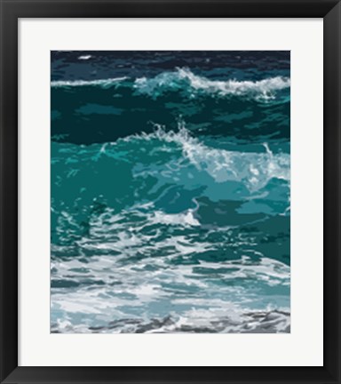 Framed Ocean Waves I Print