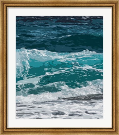 Framed Ocean Waves III Print