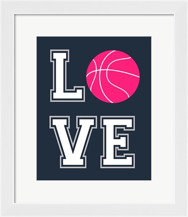 Framed Love Basketball Print