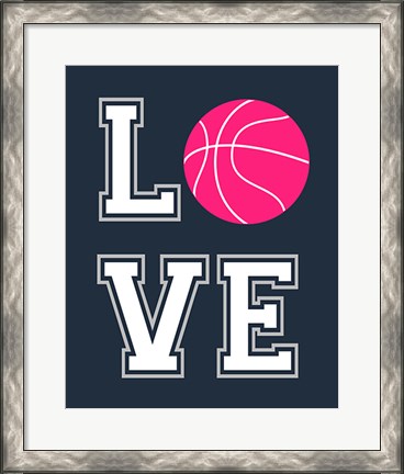 Framed Love Basketball Print