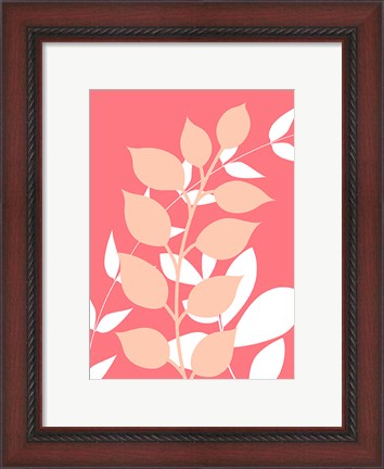 Framed Coral Foliage I Print