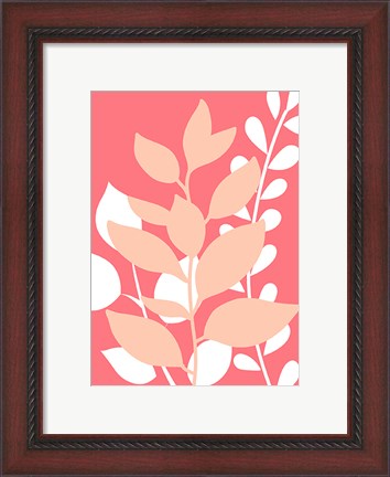 Framed Coral Foliage II Print