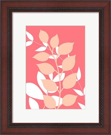 Framed Coral Foliage III Print