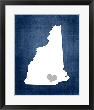 Framed New Hampshire Print