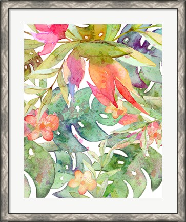 Framed Tropical Watercolor II Print
