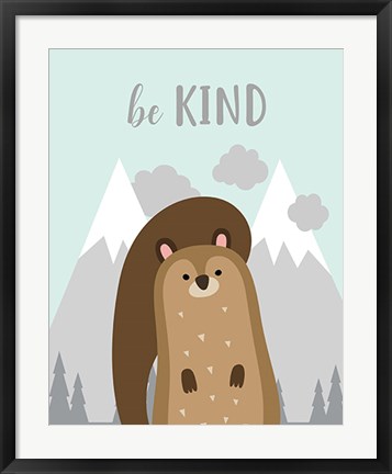 Framed Be Kind Squirrel Print