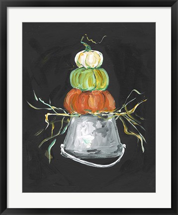 Framed Pumpkin Stack Print
